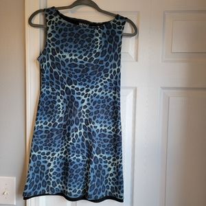 Blue leopard print dress Juniors small